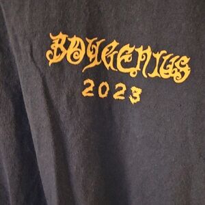 Black T-Shirt with Gold Graphic